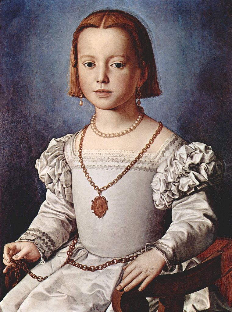 ウフィツィ美術館 ビア・デ・メディチの肖像　ブロンズィーノ