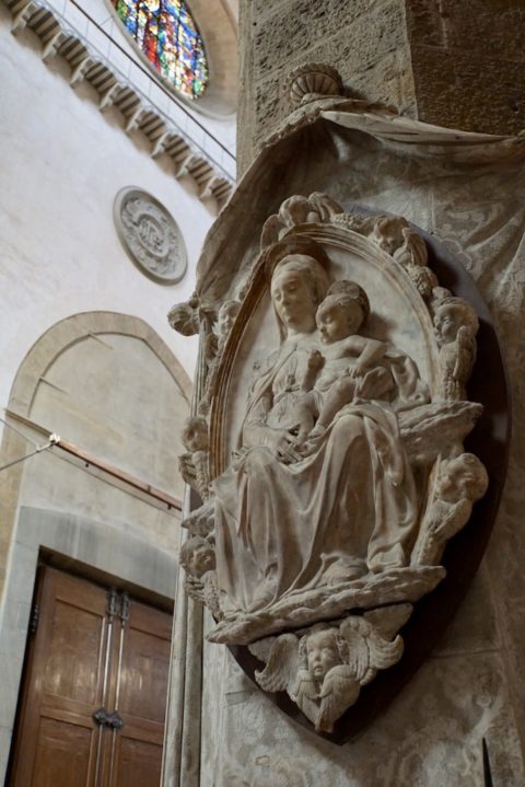 フィレンツェ カルロ•クリベッリ 聖母子 石板画 板絵 「筋メダル